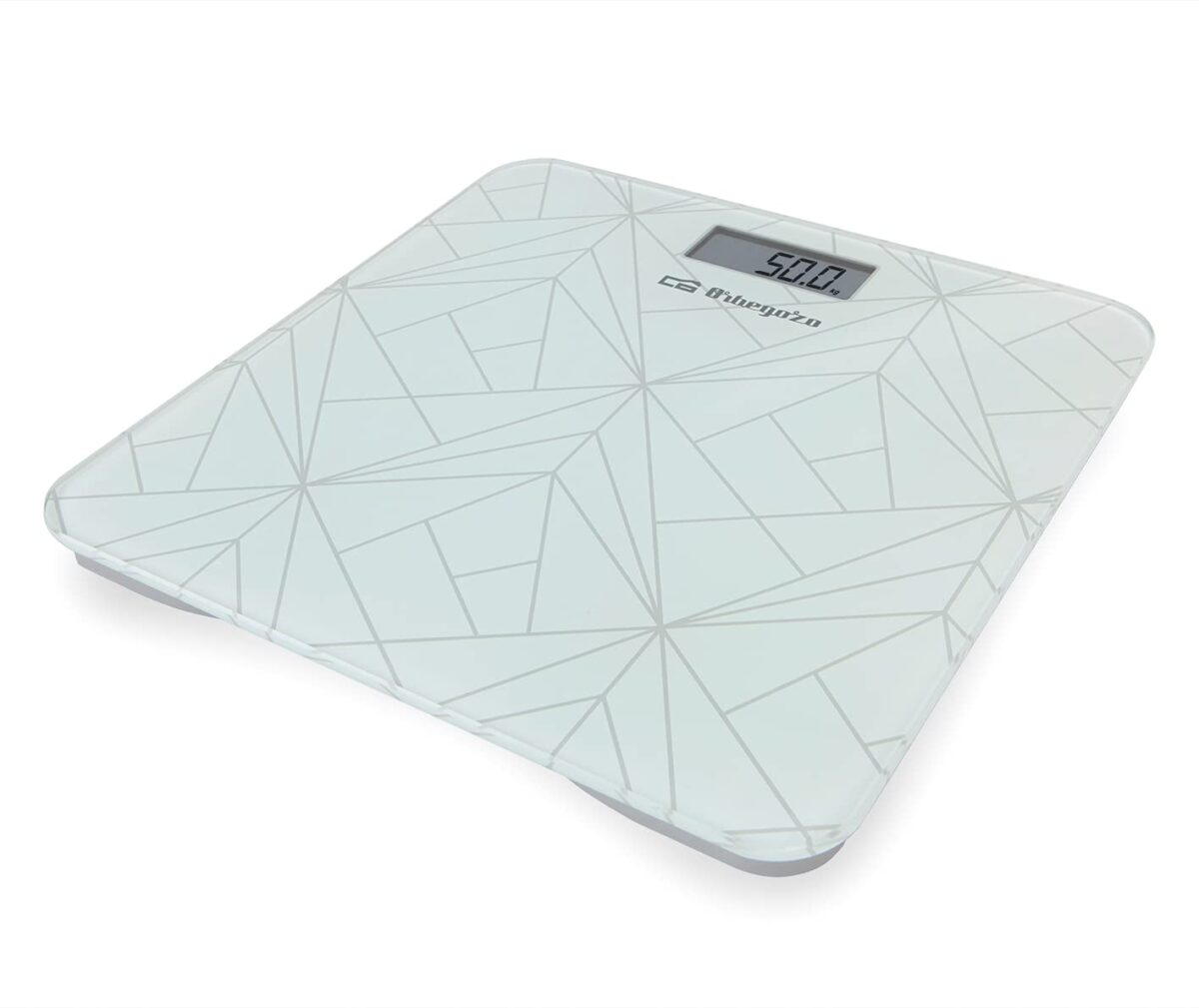 Orbegozo PB 2218 Balance de salle de bain, activation tactile, arrêt automatique, indicateur de surcharge et de batterie faible, écran LCD, capacité max. 180 kg, fonctionne à piles – Image 1