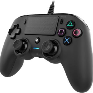 NACON Manette filaire compacte pour Playstation 4 - Accessoires de jeux vidéo (Manette de jeu, PlayStation 4, Analogique/Numérique, Share, Avec fil, Noir)