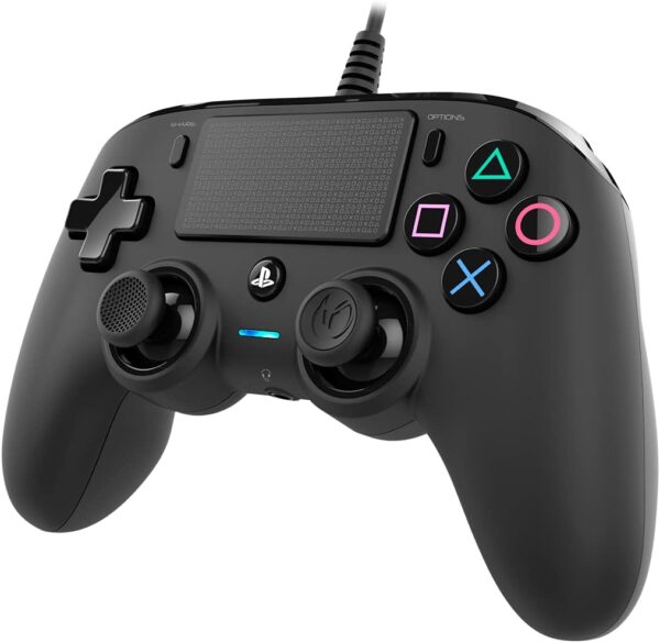 NACON Manette filaire compacte pour Playstation 4 - Accessoires de jeux vidéo (Manette de jeu, PlayStation 4, Analogique/Numérique, Share, Avec fil, Noir)