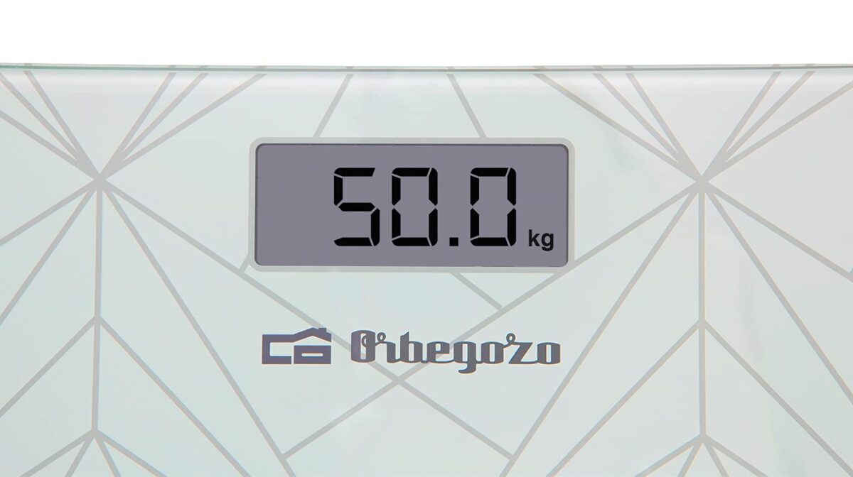 Orbegozo PB 2218 Balance de salle de bain, activation tactile, arrêt automatique, indicateur de surcharge et de batterie faible, écran LCD, capacité max. 180 kg, fonctionne à piles – Image 3