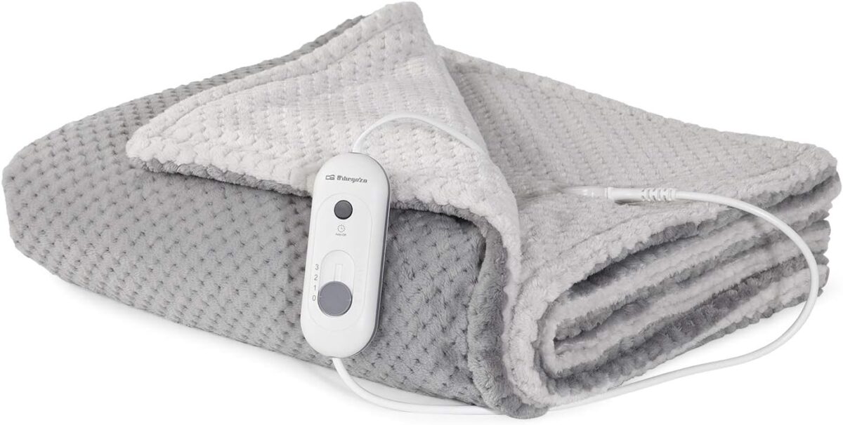 Orbegozo MAH1750 Couverture Thermique, 3 Niveaux de température, Chauffage Rapide, Protection Contre la surchauffe, arrêt Automatique, 170 x 100 cm, 120 W, 47,00 – Image 1
