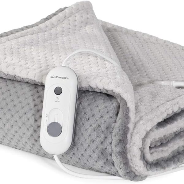 Orbegozo MAH1750 Couverture Thermique, 3 Niveaux de température, Chauffage Rapide, Protection Contre la surchauffe, arrêt Automatique, 170 x 100 cm, 120 W, 47,00
