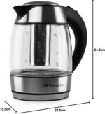 Orbegozo KT 6040 Bouilloire avec Passoire, Verseuse en Verre Amovible, Poignée à Froid, Éclairage LED, Sans BPA, 2200W – Image 2