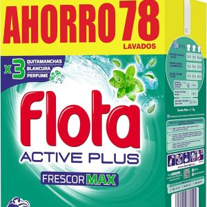 Flota Lessive Poudre Valise Active Plus Cacitos, Blanc, 78 lavages