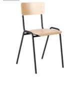 Chaise pour collectivités - empilable - L 385 x P 390 x H 490 mm