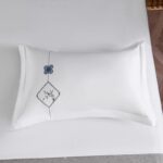 Drap et taille d'oreiller, Housse de Couette Blanche pour hôtel, Ensemble de literie en Coton à Longues Fibres, 6 pièces – Image 4