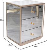 Meuble de chevet en verre miroir – Image 3