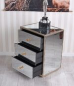 Meuble de chevet en verre miroir – Image 2
