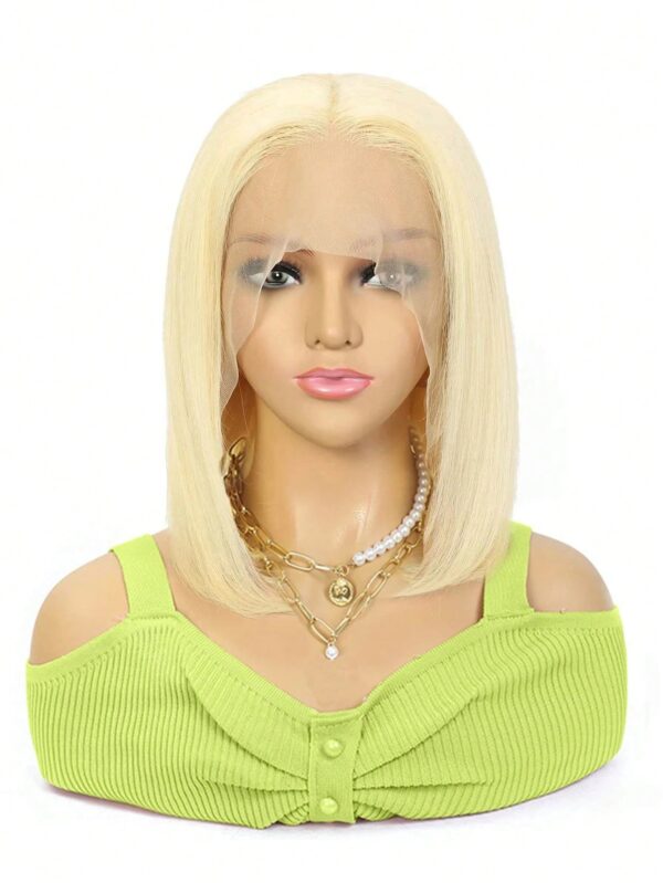 Perruque courte en dentelle HD-Bob Blond Court