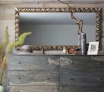 Miroir Américain Antique Sculpté-Cadre en Bois Doré – Image 4