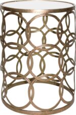 Table Chevet Cercles Dorés – Image 2
