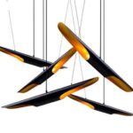 Lampe LED - suspendue en aluminium au design moderne, luminaire décoratif d'intérieur