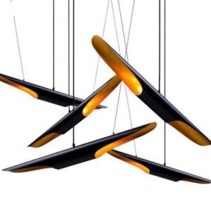 Lampe LED - suspendue en aluminium au design moderne, luminaire décoratif d'intérieur