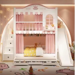 Mobilier de chambre pour enfant avec lit en bois contemporain-Lit enfant en bois – Style moderne pour une chambre élégante