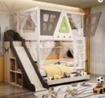 Mobilier de chambre pour enfant avec lit en bois contemporain-Lit enfant en bois – Style moderne pour une chambre élégante – Image 6