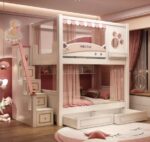 Mobilier de chambre pour enfant avec lit en bois contemporain-Lit enfant en bois – Style moderne pour une chambre élégante – Image 2