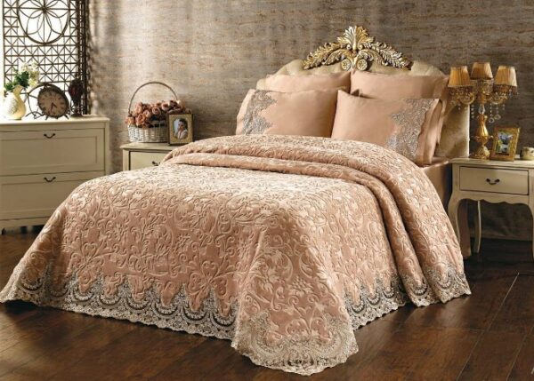 Ensemble de couvre lit - double lit- diffèrent couleur (Rose sombre - Rouge - violet claire)