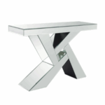 Table Console Miroir de Luxe – Finition Diamant Écrasé