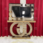Consoles modernes en miroir, prix d'usine élégant, meubles de salon de haute qualité, Table de Console avec miroir