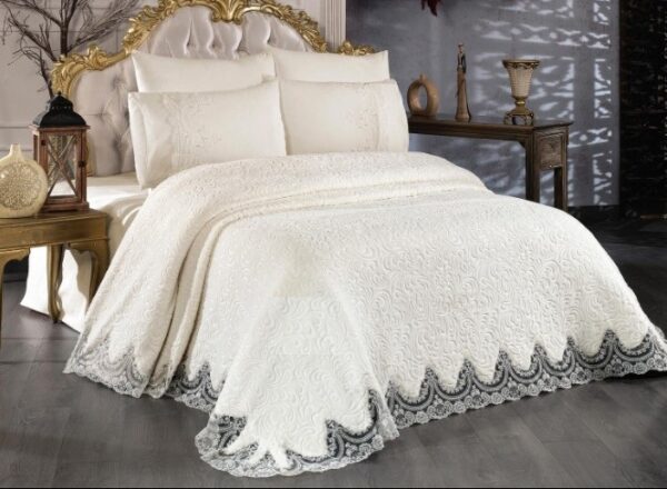 parure de lit -  couvre-lit matelassé avec  taies d'oreiller – Image 4