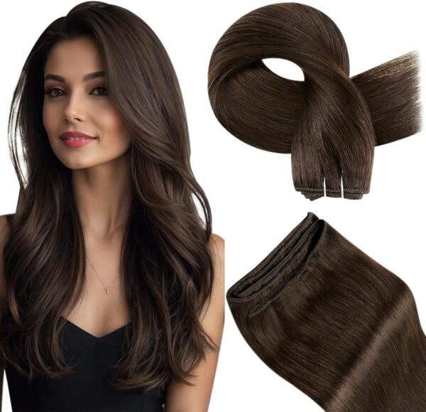 Extensions en cheveux naturels bruts lisses - Noir