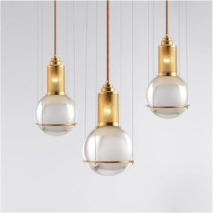LED Lampe de lustre moderne, nordique de lustre à bille en verre simple de barre de bar LOFT Lampe suspension