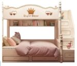 Lit haut et bas, lit superposé mère et enfant, lit superposé enfant, lit enfant adulte à deux étages, lit superposé supérieur et inférieur, adultes – Image 7