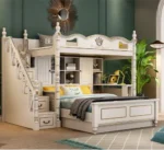 Lit haut et bas, lit superposé mère et enfant, lit superposé enfant, lit enfant adulte à deux étages, lit superposé supérieur et inférieur, adultes – Image 6
