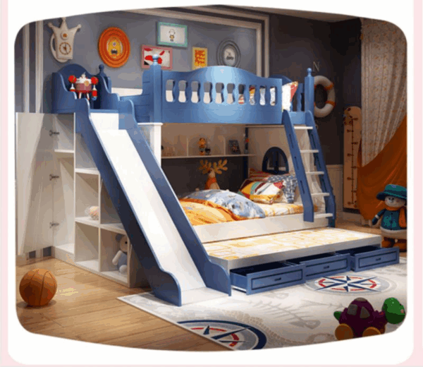 Lit superposé pour enfants avec rangement – Image 6