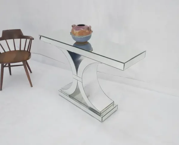 Miroir biseauté et incurvé - Console Sofa Table