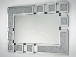 Miroir mural de luxe en verre de diamant écrasé – Image 2