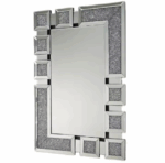 Miroir mural de luxe en verre de diamant écrasé