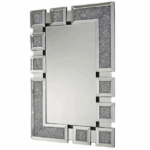 Miroir mural de luxe en verre de diamant écrasé