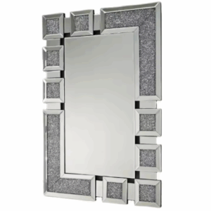 Miroir mural de luxe en verre de diamant écrasé