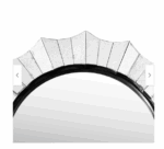 Miroir mural rond avec motif festonné et bords biseautés – Image 2