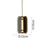 Suspension moderne avec abat-jour en verre teinté – Image 3