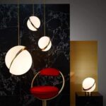 Lampe Suspendue Nordique Moderne Simple - Creative Hémisphère Lustre Ball – Image 2