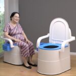 Commode de chevet Portable, toilettes accroupies, chaise de pot robuste, antidérapante, toilettes – Image 6
