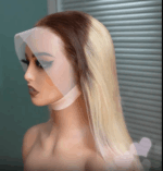 Bob Ombré Blondes - avec Dentelle Avant en Cheveux Humains Pré-Épilées – Image 4