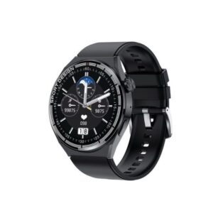 Smart Watch GT3 Max - Montre Connectée Ronde HD Appels Bluetooth NFC (3 Bracelets) - Noir