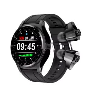 Montre connectée Bluetooth homme - corps en métal ultra fin, avec écouteurs - compatibl