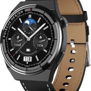 Montre GT3 Max - Montre connectée - Tracker d'activité tactile - Chargement sans fil - Fonction sport - Compatible avec Android/Apple et plus - Noir