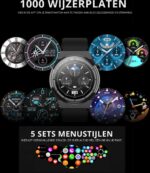 Montre GT3 Max - Montre connectée - Tracker d'activité tactile - Chargement sans fil - Fonction sport - Compatible avec Android/Apple et plus - Noir – Image 4