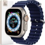 TECH-PROTECT - ICONBAND - PRO APPLE WATCH - 4 / 5 / 6 / 7 / 8 / 9 / SE / ULTRA - 1 / 2 - (42 / 44 / 45 / 49 - MM) - MIDDERNACHTBLAUW