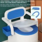 Commode de chevet Portable, toilettes accroupies, chaise de pot robuste, antidérapante, toilettes – Image 5