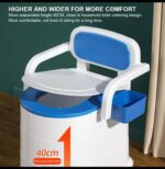 Commode de chevet Portable, toilettes accroupies, chaise de pot robuste, antidérapante, toilettes – Image 4