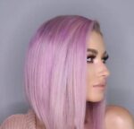 Perruque courte en dentelle – Pré-épilée – Couleur Violet – Image 2