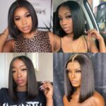 perruques sans colle cheveux humains courts Bob perruques pour femmes noires PR – Image 2