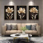 Tableaux Élégants Motif Fleurs – Toile Artistique Étanche pour Décoration – Image 3