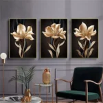 Tableaux Élégants Motif Fleurs – Toile Artistique Étanche pour Décoration